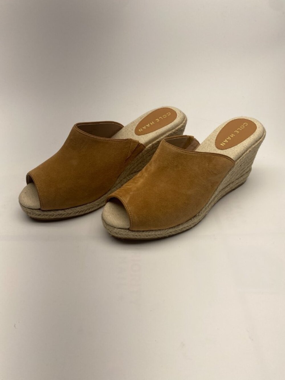 Cole Haan Women's Cloudfeel Southcrest Espadrille Peep Toe Mule Sz 8.5